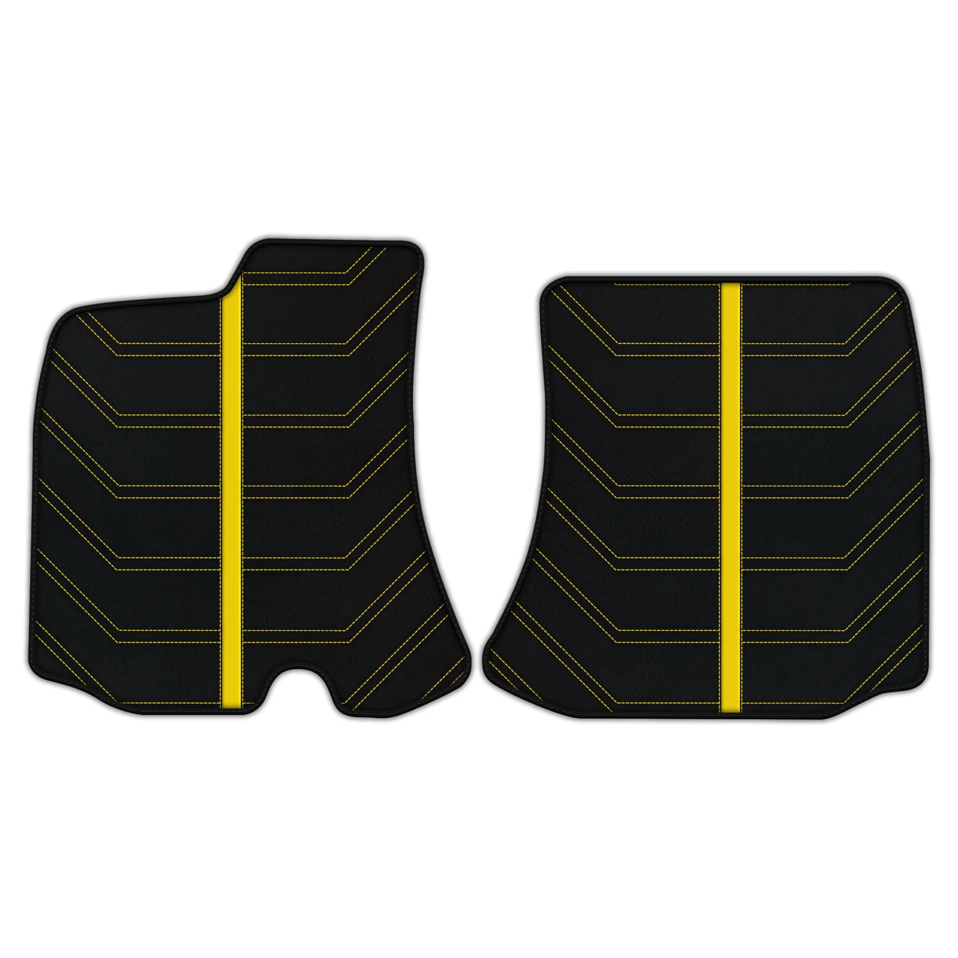 Ferrari Roma luxury leather floor mats with premium stitching and embroidered logo 2021-2024