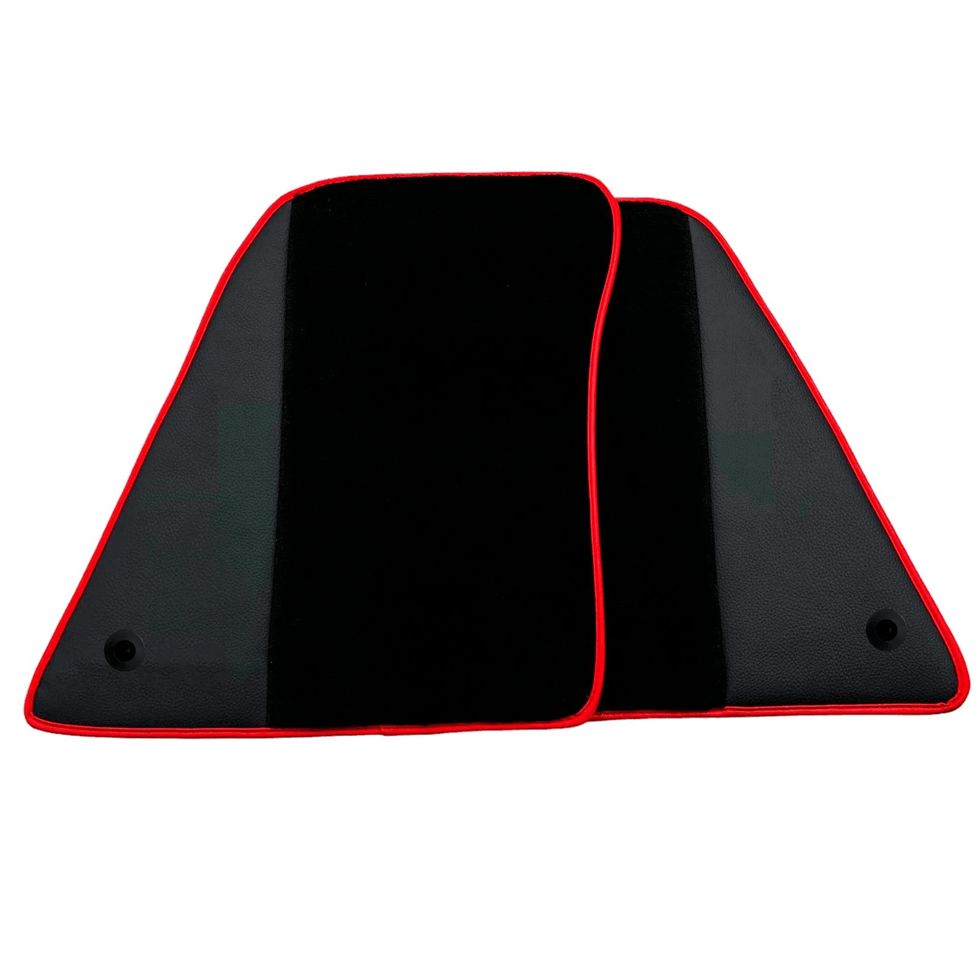 Black floor mats for Ferrari SF90 Stradale with red trim